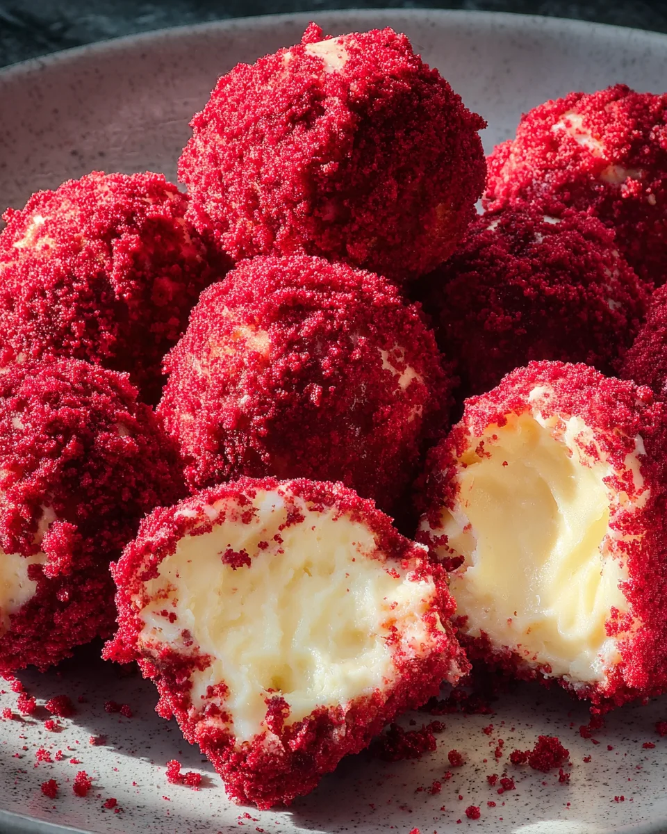 Red Velvet Cheesecake Bites 17 Red