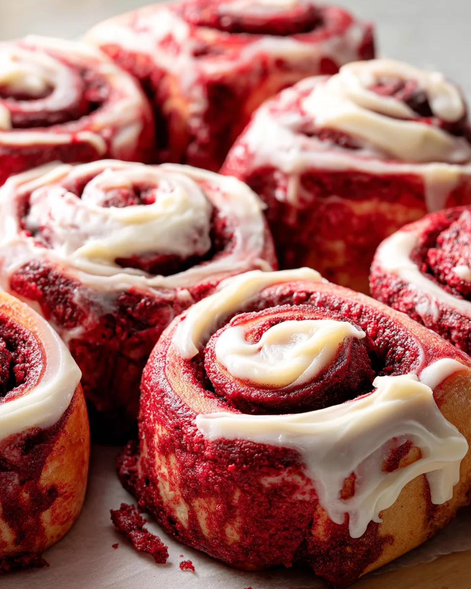 Red Velvet Cinnamon Rolls 28 Red
