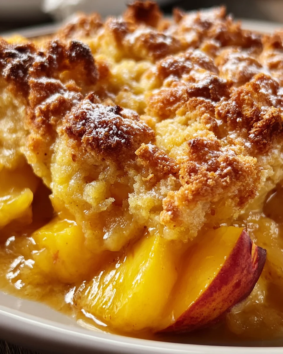 Ridiculously Easy Peach Cobbler