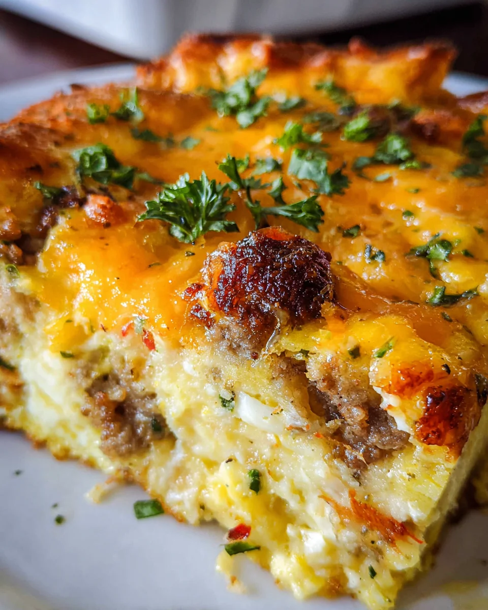 Savory Breakfast Sausage and Cheese Casserole Recipe 21 Savory