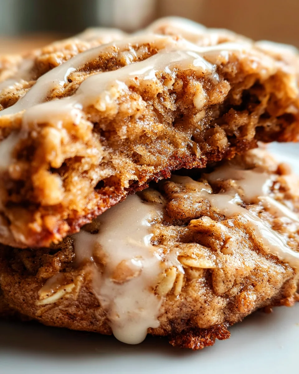 Seriously Thick & Chewy Chai Oatmeal Cookies with Maple Glaze 30 Seriously