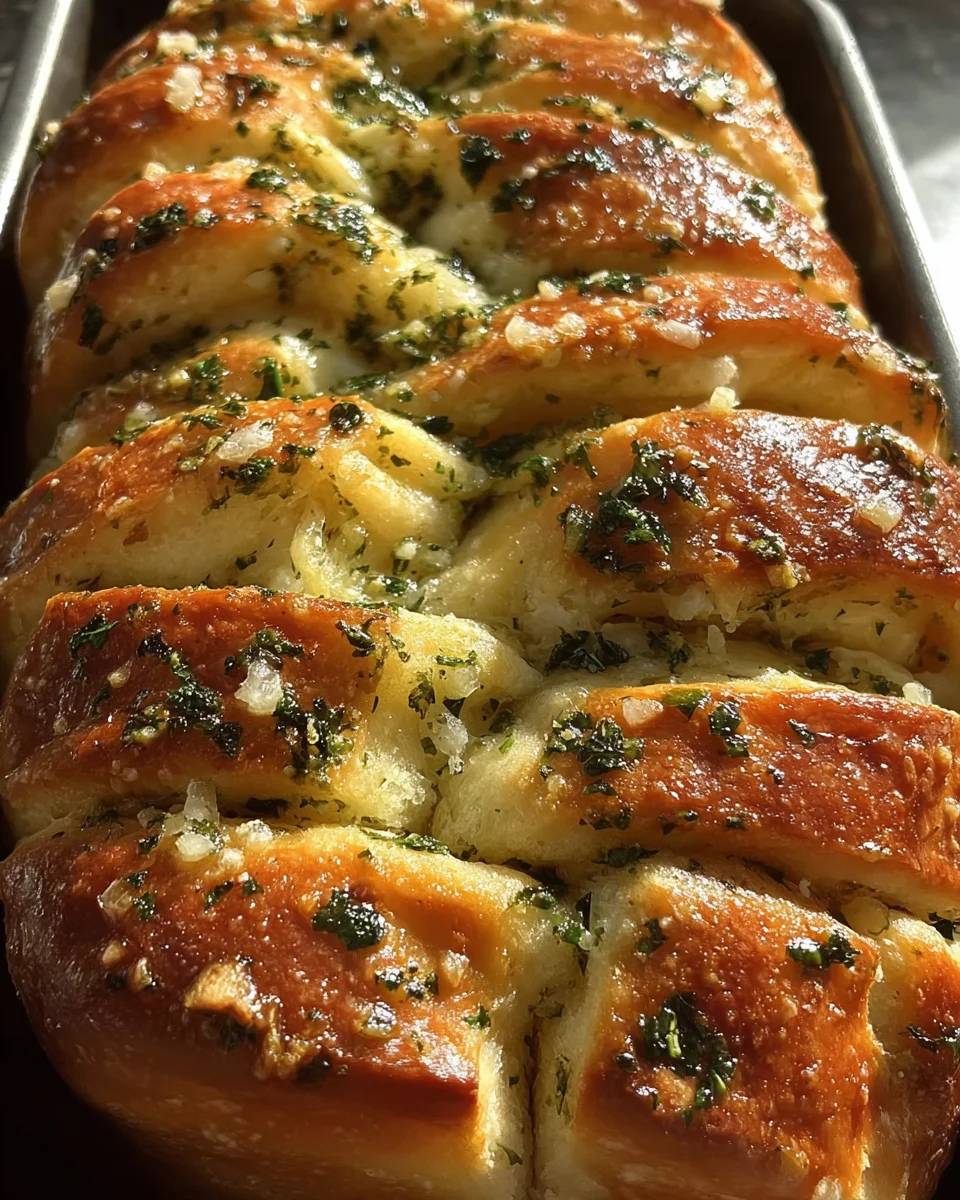 Sourdough Discard Garlic Pull Apart Bread