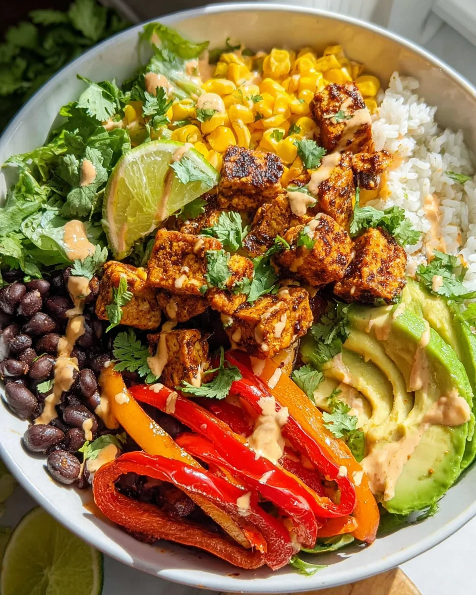 Spicy Baked Tofu Burrito Bowl 24 Spicy