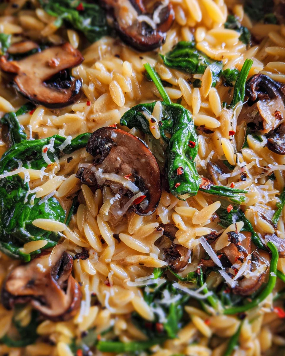 Spinach Mushroom Orzo 21 Spinach