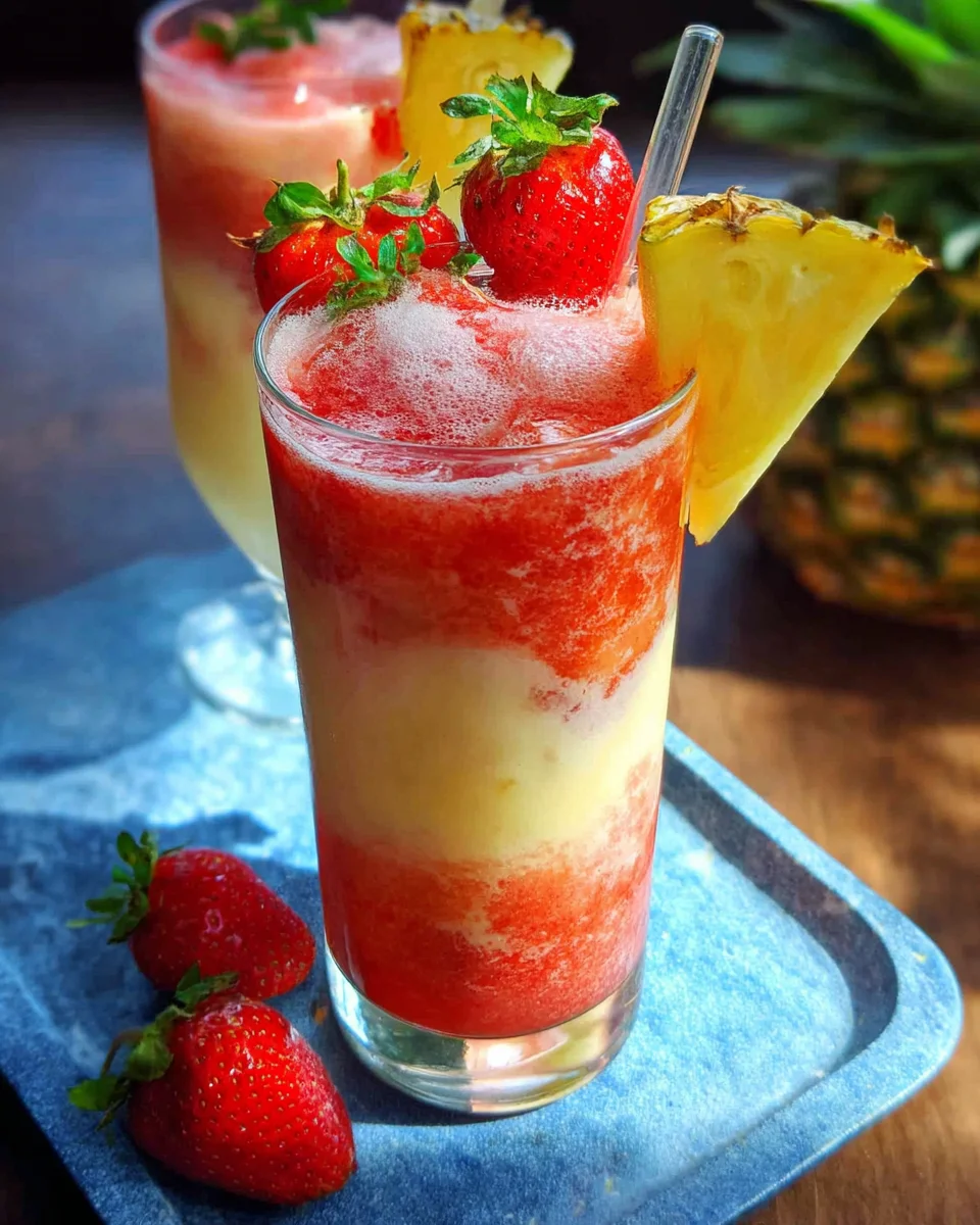 Strawberry Piña Colada Mocktail 14 Strawberry