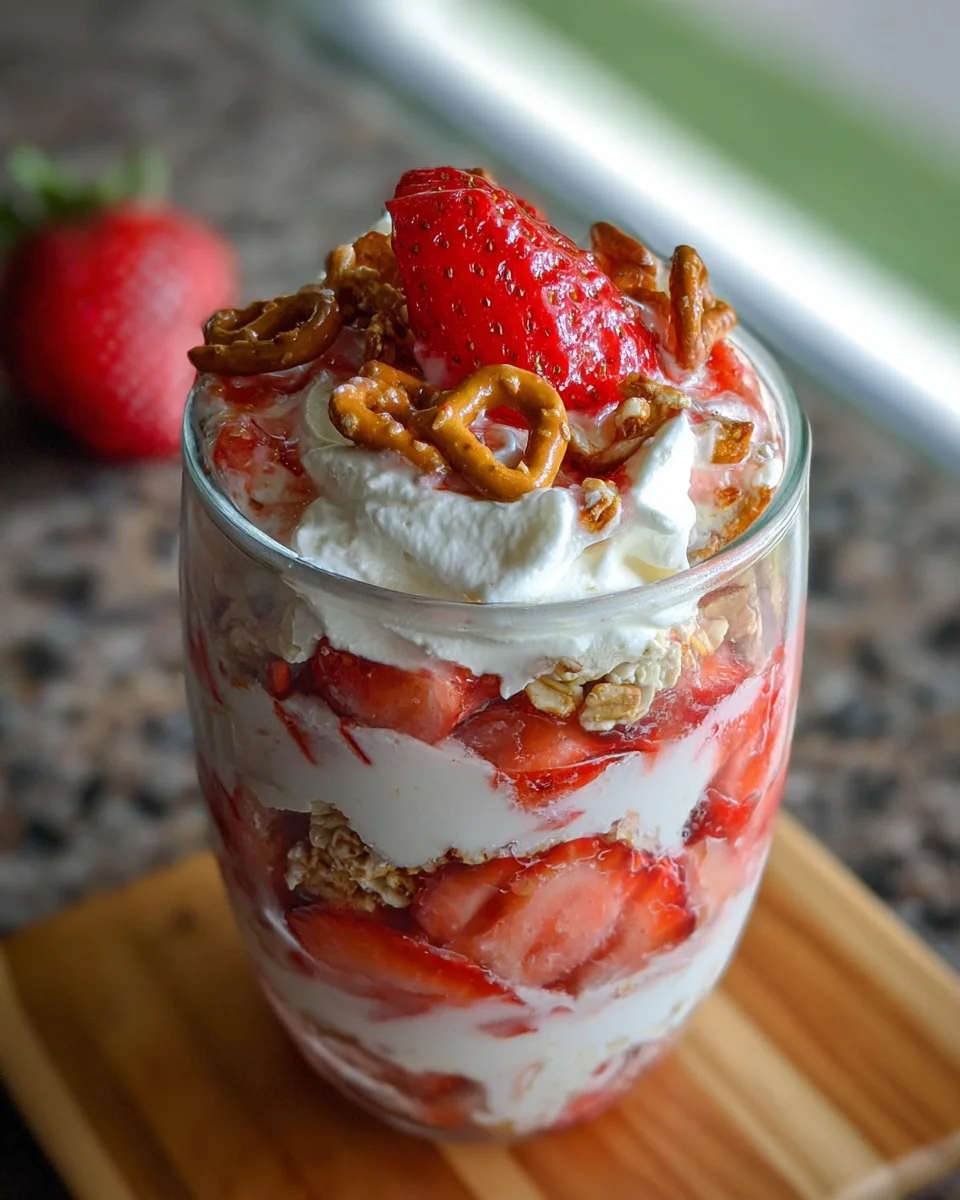 Strawberry Pretzel Salad Parfaits
