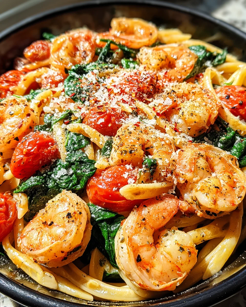 Tomato Spinach Shrimp Pasta 20 Tomato