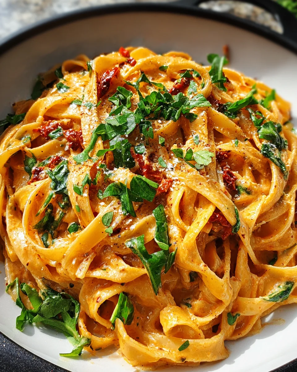 Vegan Creamy Sun Dried Tomato Pasta Recipe