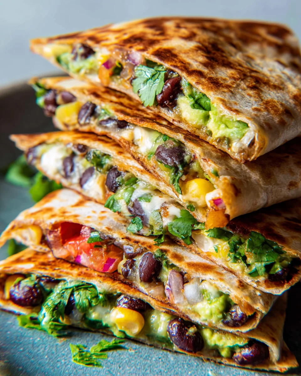 Vegan Quesadillas with Black Beans and Avocado 22 Vegan