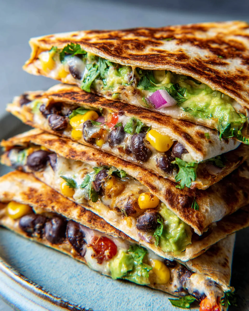 Vegan Quesadillas with Black Beans and Avocado 23 Vegan