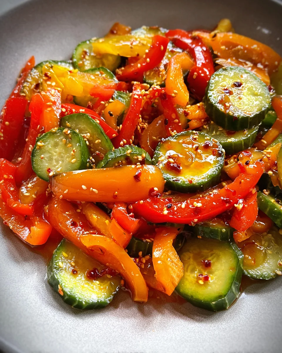 Viral TikTok Cucumber & Bell Pepper Salad 14 Viral