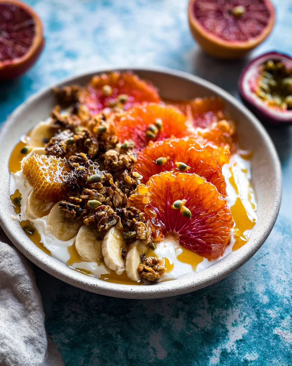 Winter Citrus Ricotta Breakfast Bowl with Honeycomb. 18 Winter