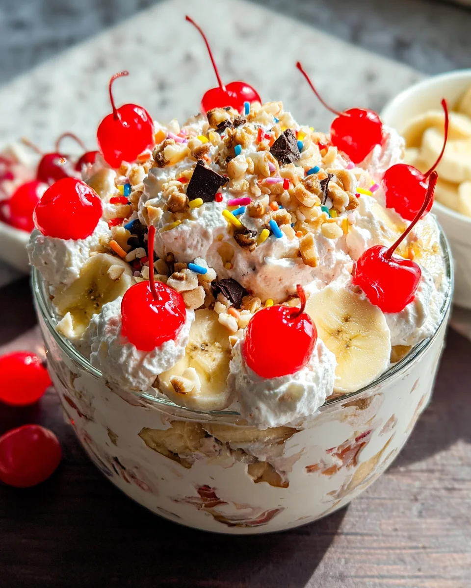 Banana Split Fluff Salad