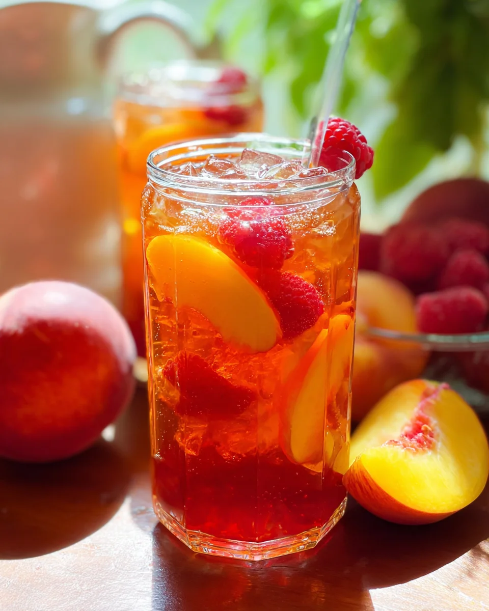Bellini Peach Raspberry Iced Tea