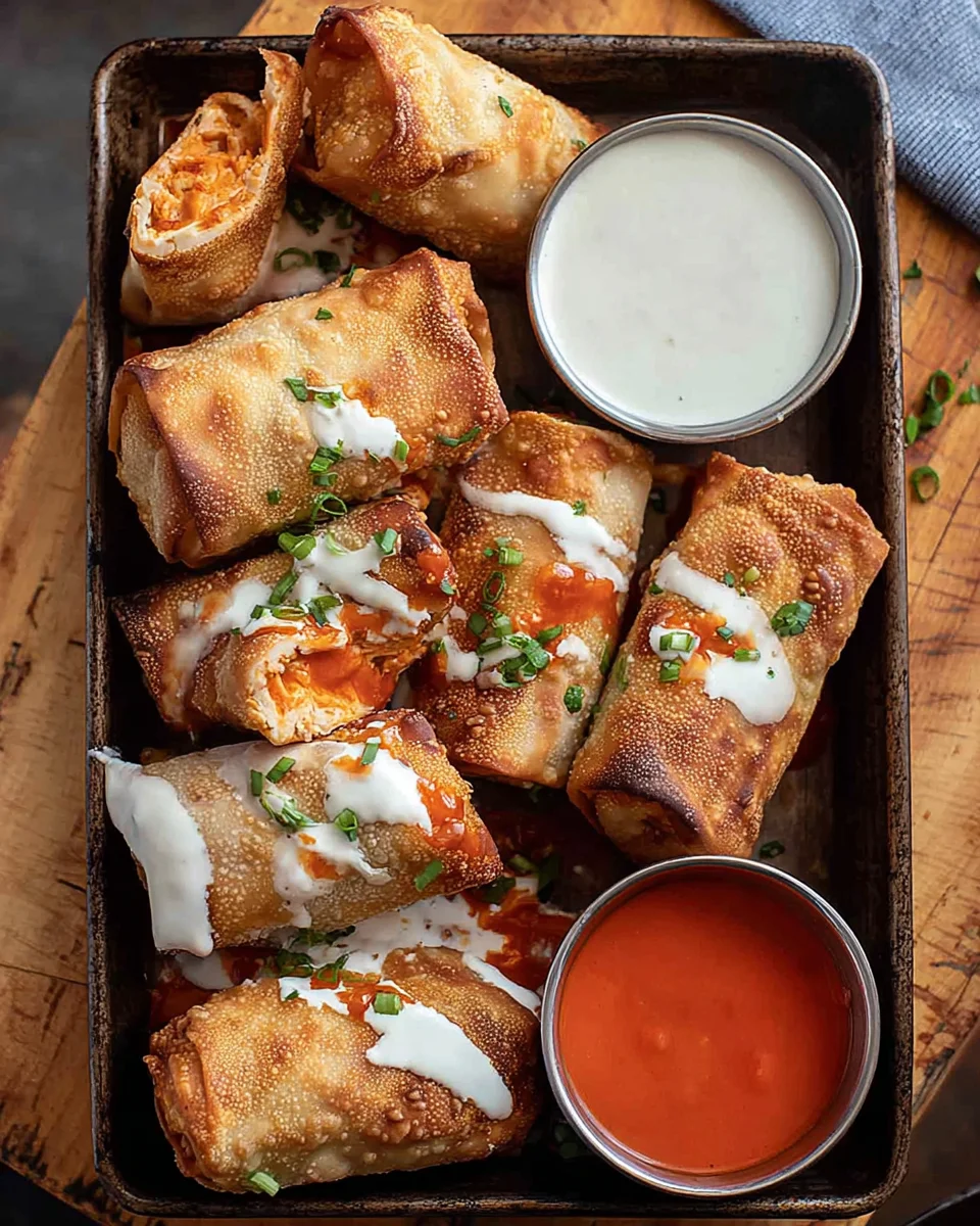 Buffalo Chicken Egg Rolls