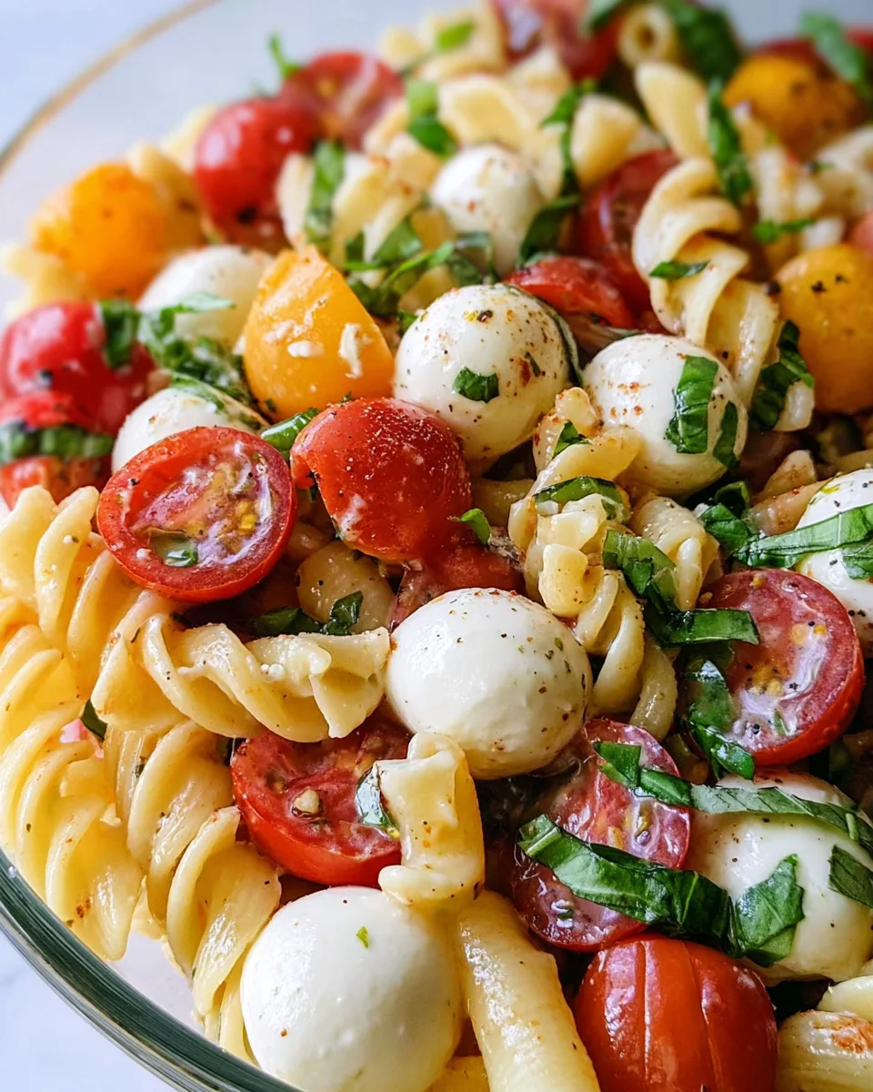 Creamy Caprese Pasta Salad 19 Creamy