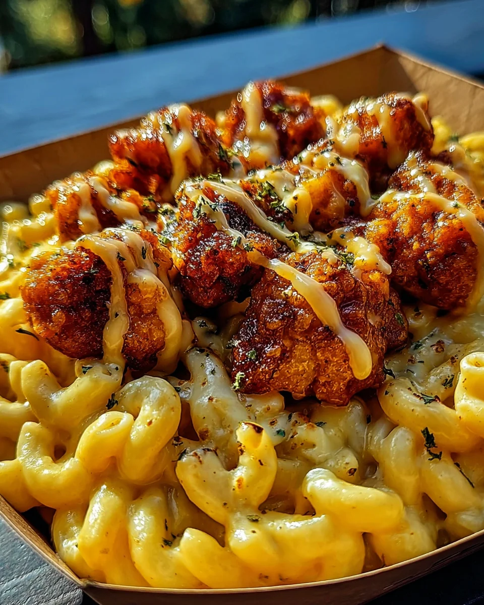 Creamy Honey Pepper Chicken Mac and Cheese Delight