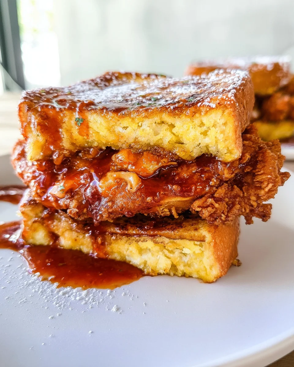 French Toast Fried Chicken Sandwich 34 French