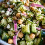 Herby Cucumber Salad with Feta and Chickpeas 22 Herby Cucumber Salad with Feta and Chickpeas