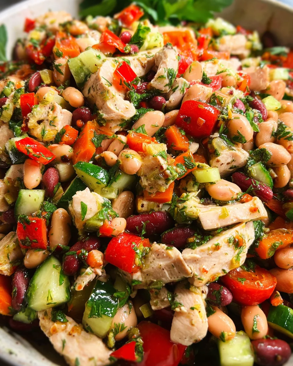 High-Protein Dense Bean Salad with Chicken 21 High-Protein