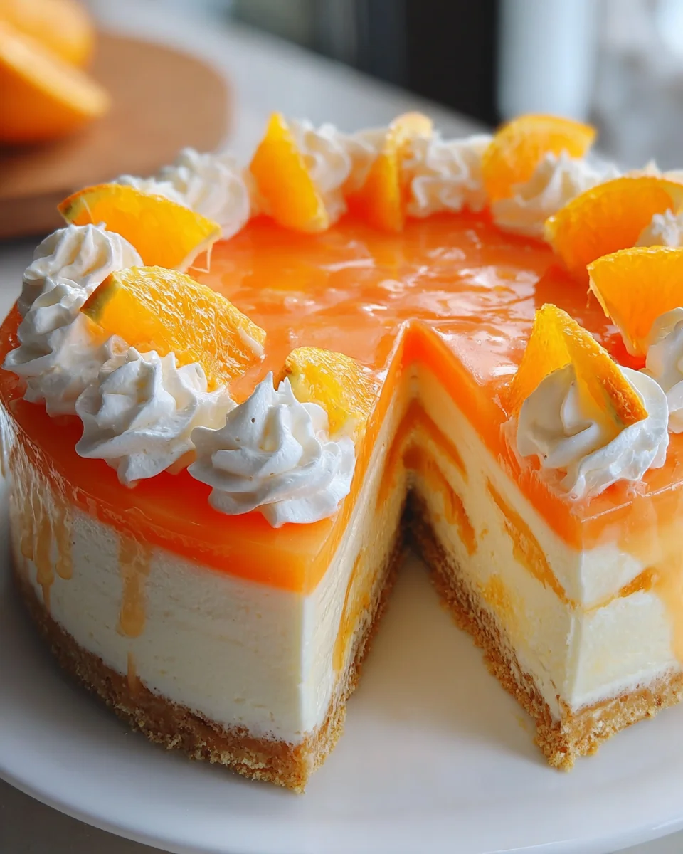 No-Bake Orange Creamsicle Cheesecake