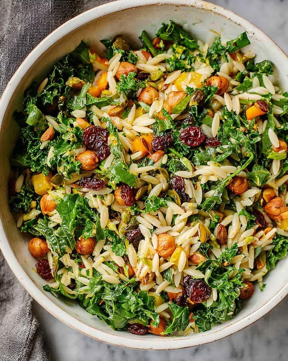 Orzo Kale Salad with Lemon Vinaigrette 24 Orzo