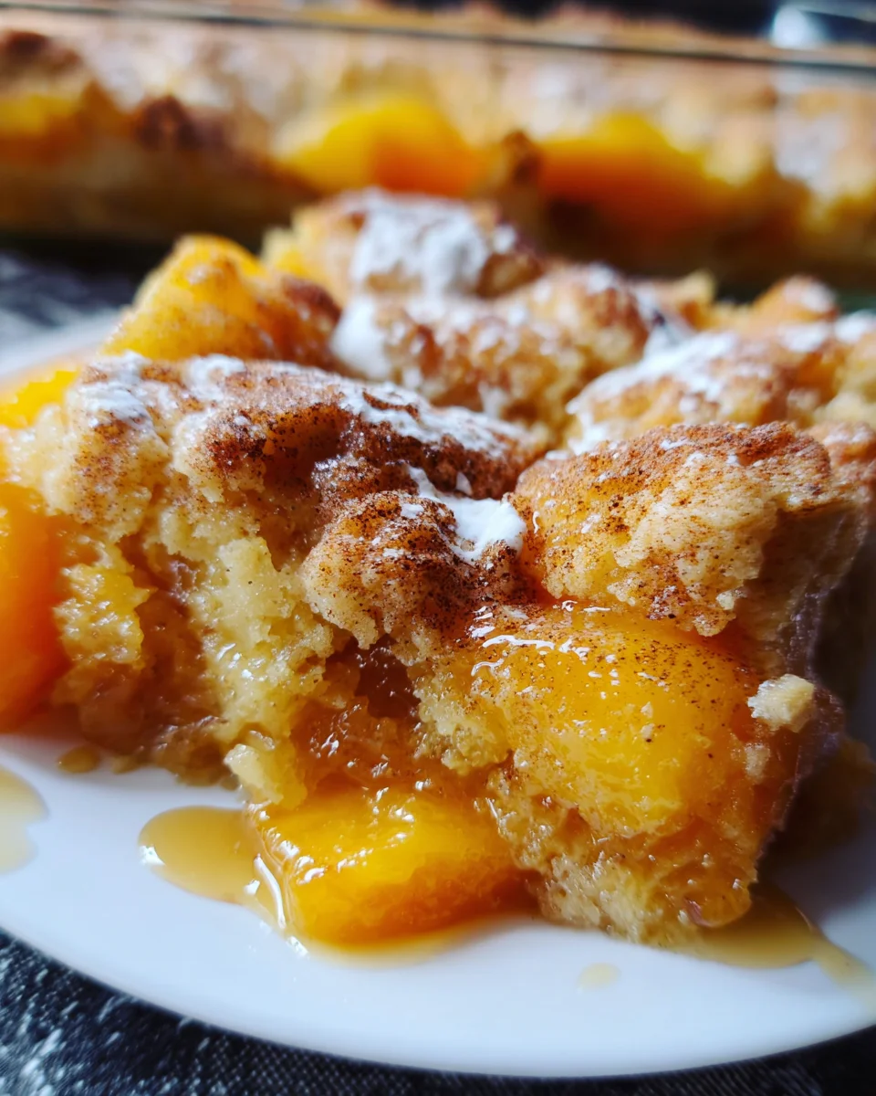 Peach Cobbler with Cake Mix