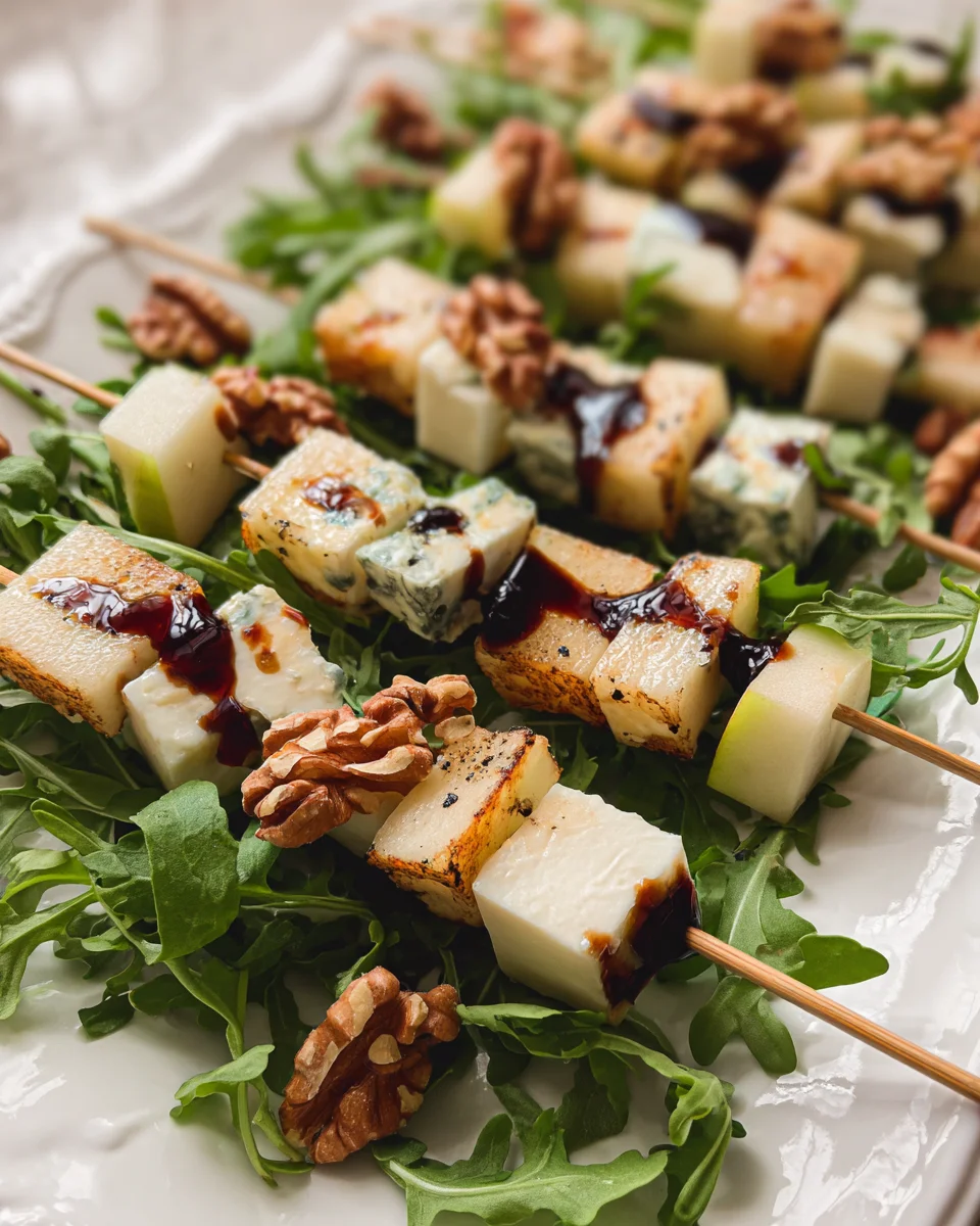 Pear & Brie Cheese Salad Skewers 14 Pear