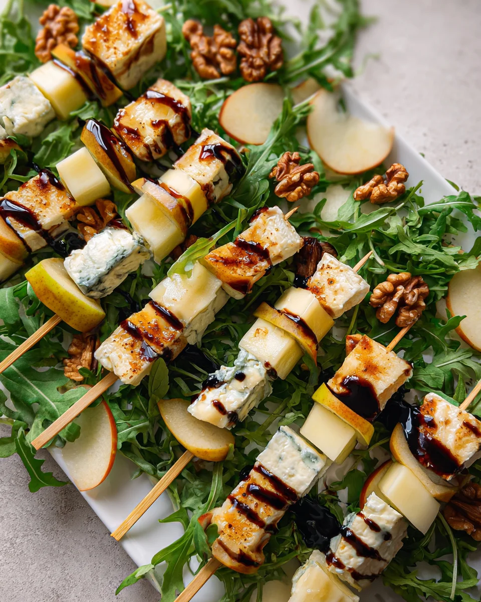 Pear & Brie Cheese Salad Skewers 15 Pear