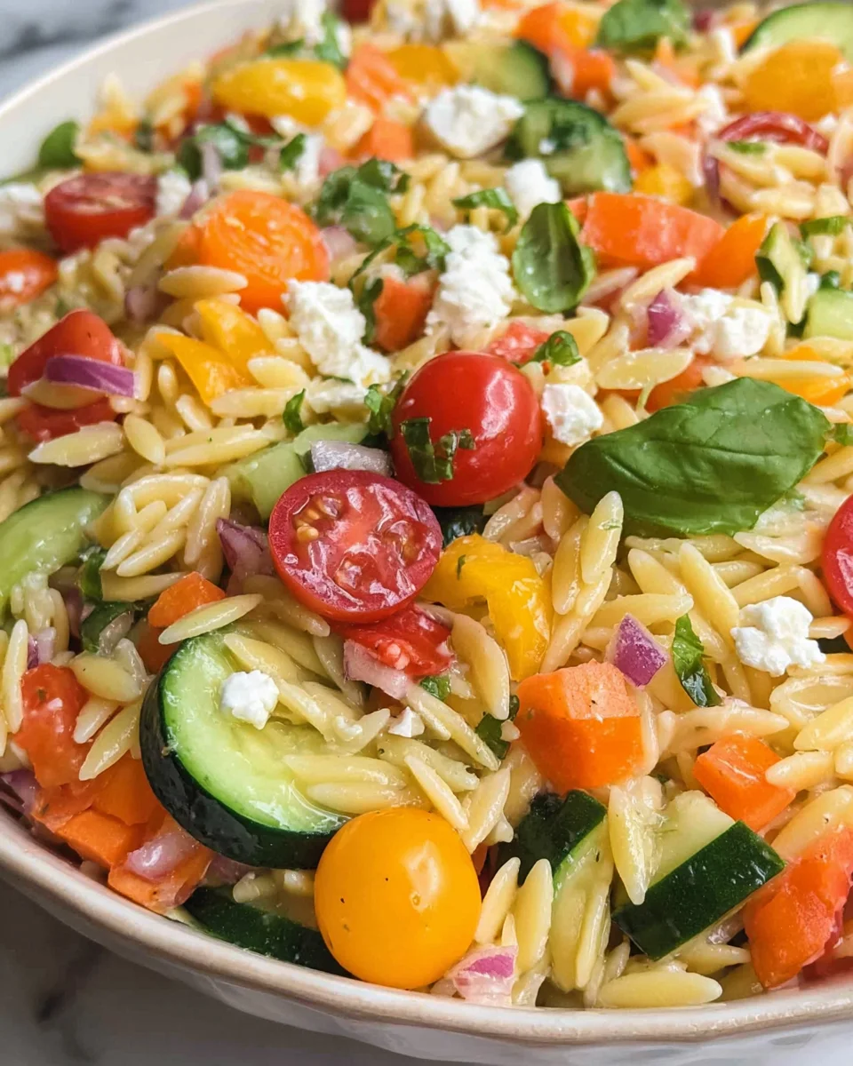 Rainbow Orzo Salad