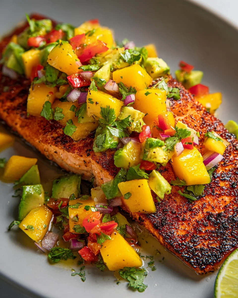 Salmon with Mango Salsa 19 Salmon