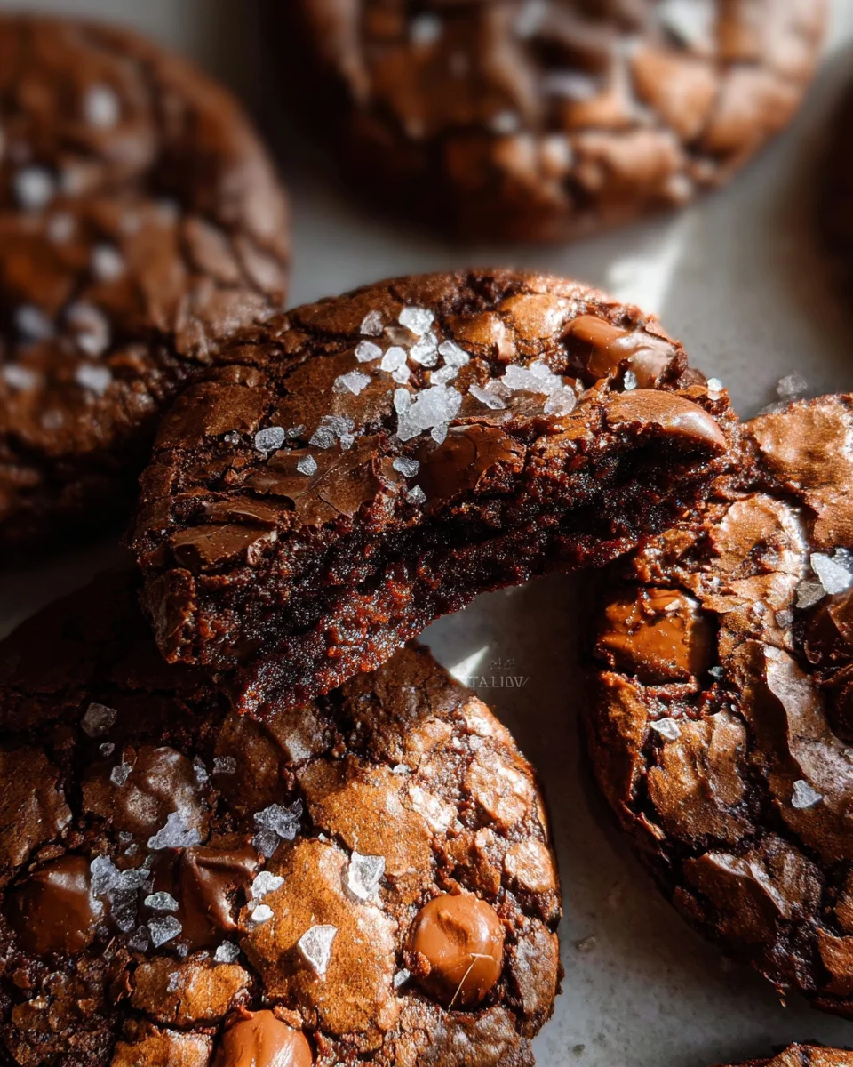 Salted Brownie Cookies 23 Salted