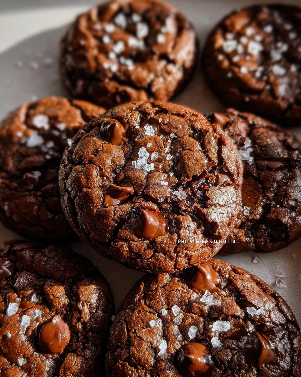 Salted Brownie Cookies 24 Salted
