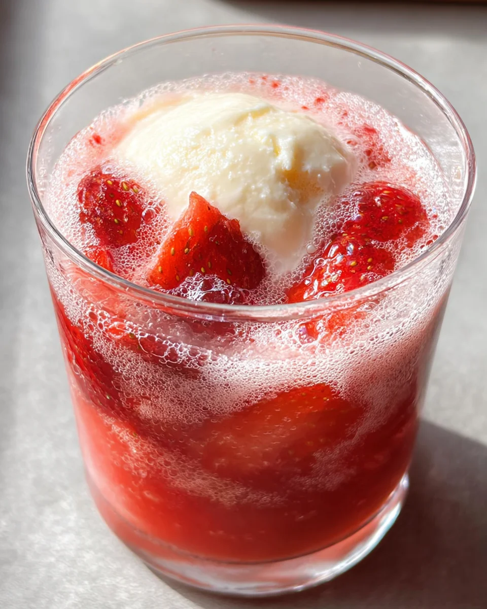 Sparkling Strawberry Float