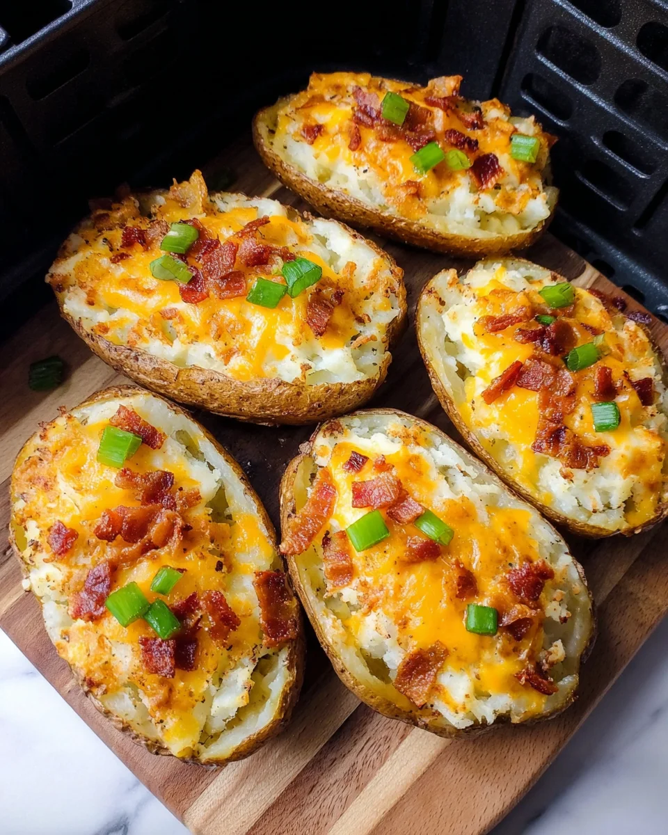 Air Fryer Twice Baked Potatoes