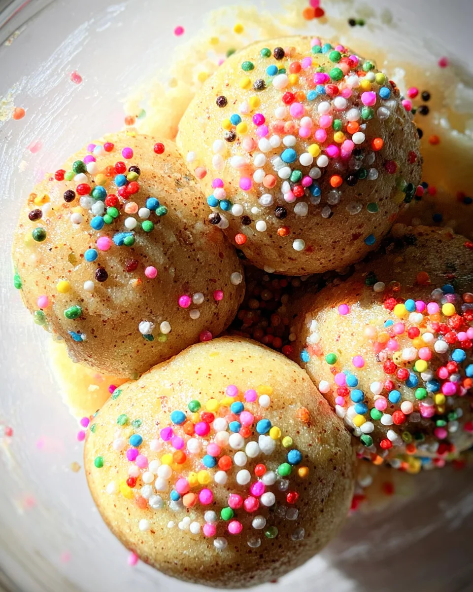 Applesauce Birthday Cake Protein Balls