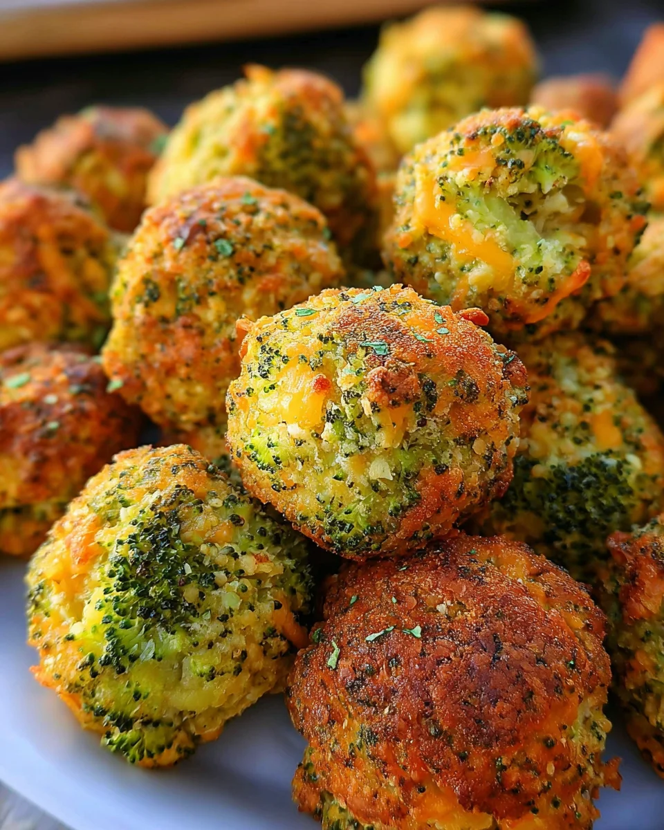 Baked Broccoli Cheese Balls 19 Baked