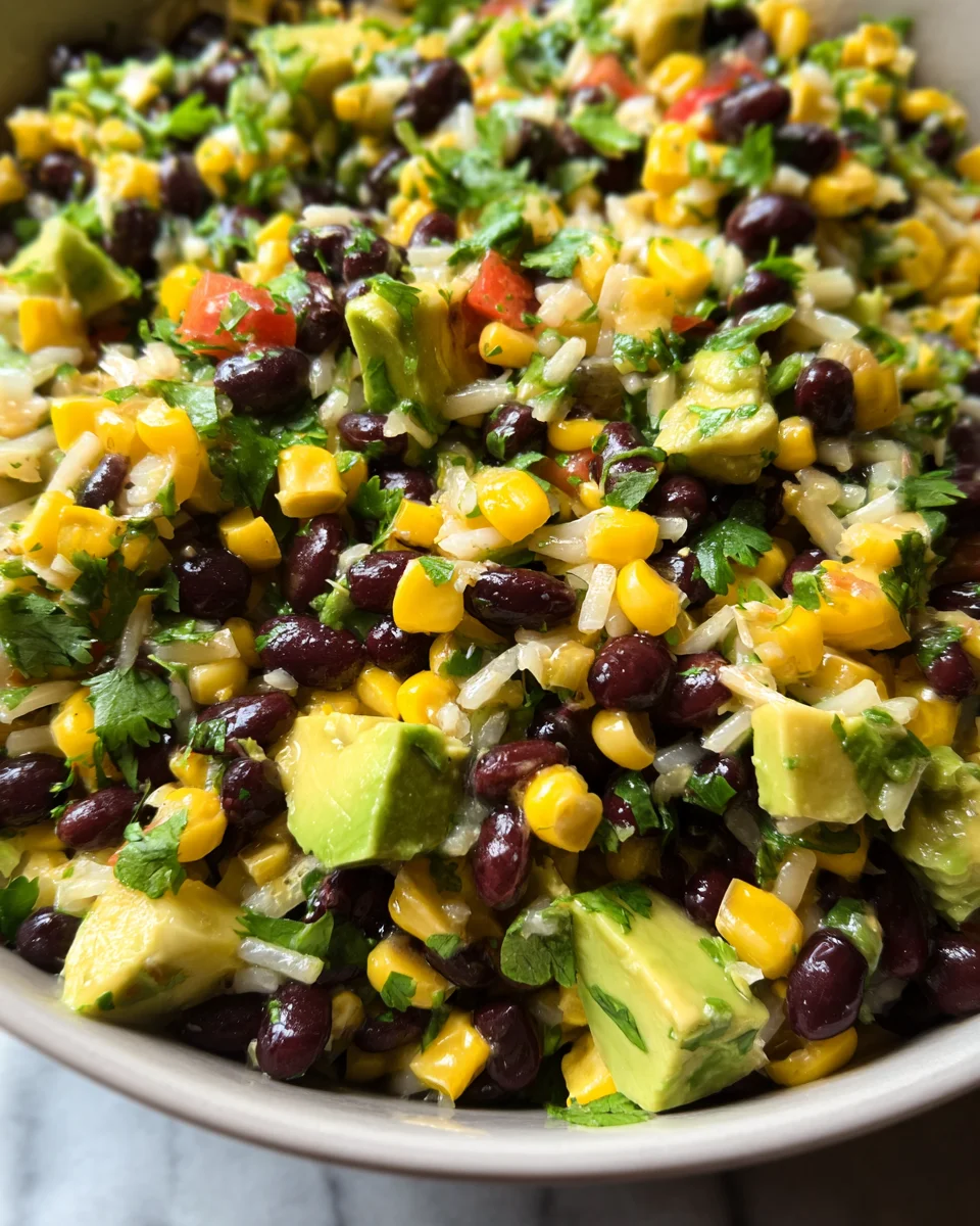 Black Bean Corn Avocado Salad 23 Black