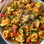 Cheese Tortellini with Summer Veggies