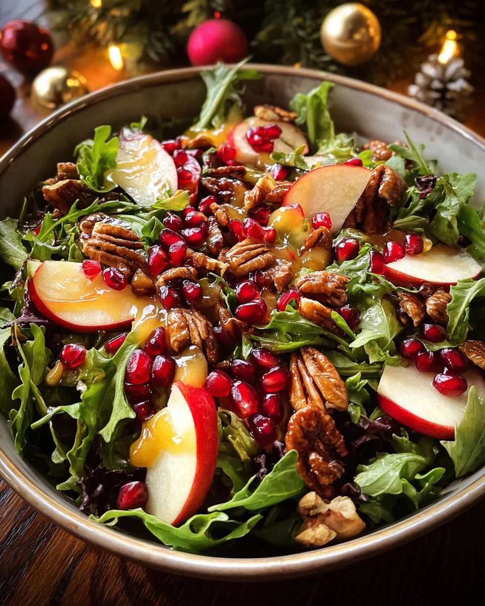 Christmas Salad with Honey Mustard Dressing