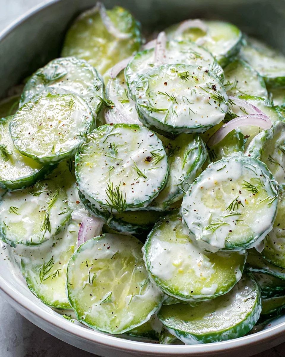 Creamy Cucumber Salad 18 Creamy