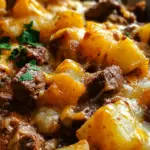Crockpot Loaded Steak and Potato Bake Recipe