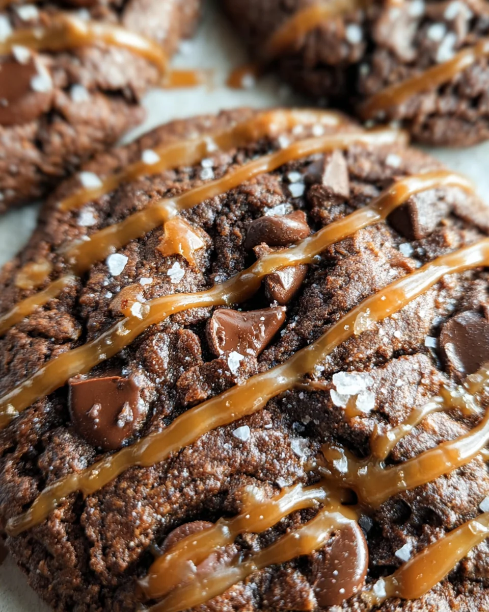 Double Chocolate Salted Caramel Cookies 24 Double