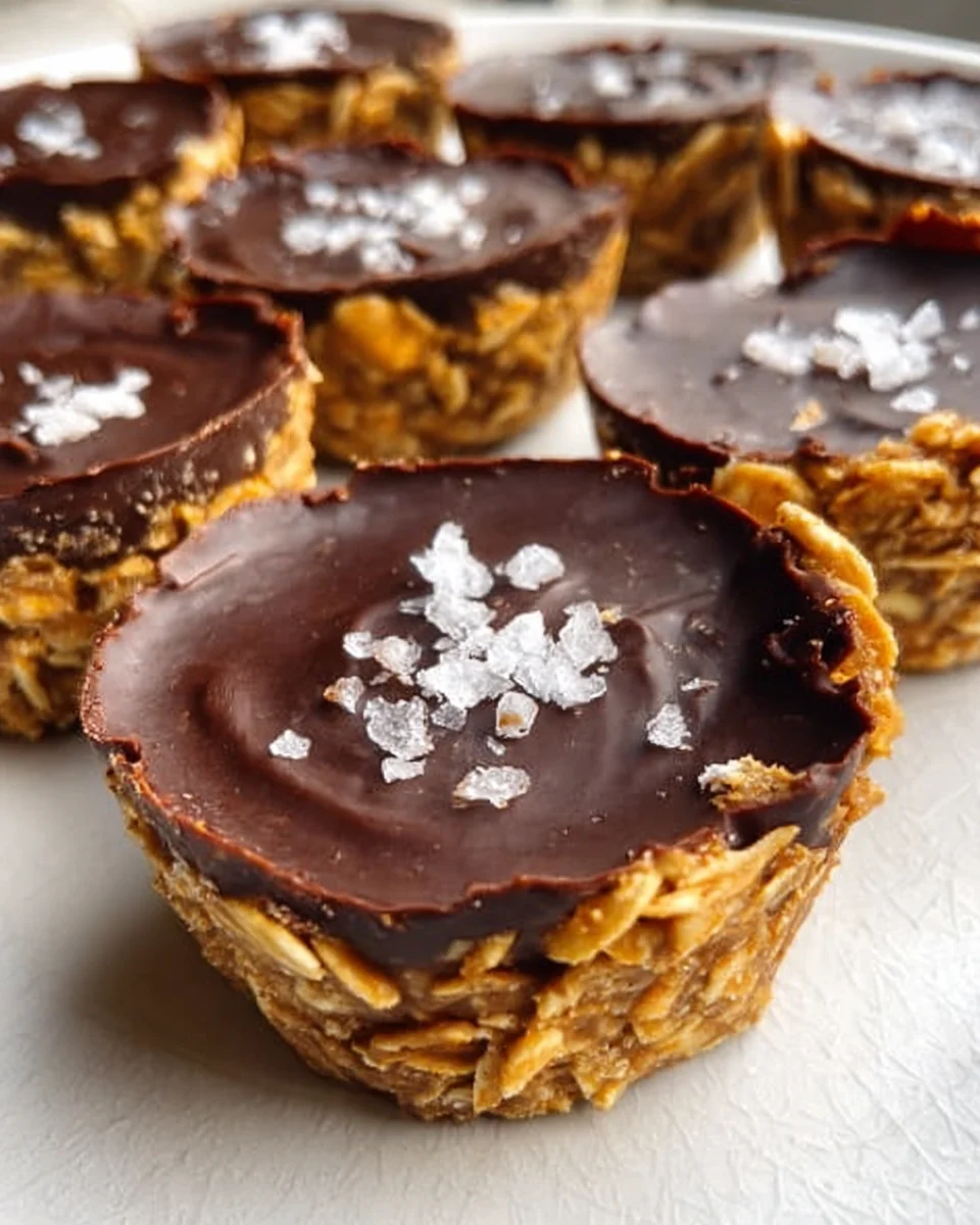 Easy No Bake Peanut Butter Oat Cups