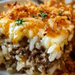 French Onion Ground Beef and Rice Casserole