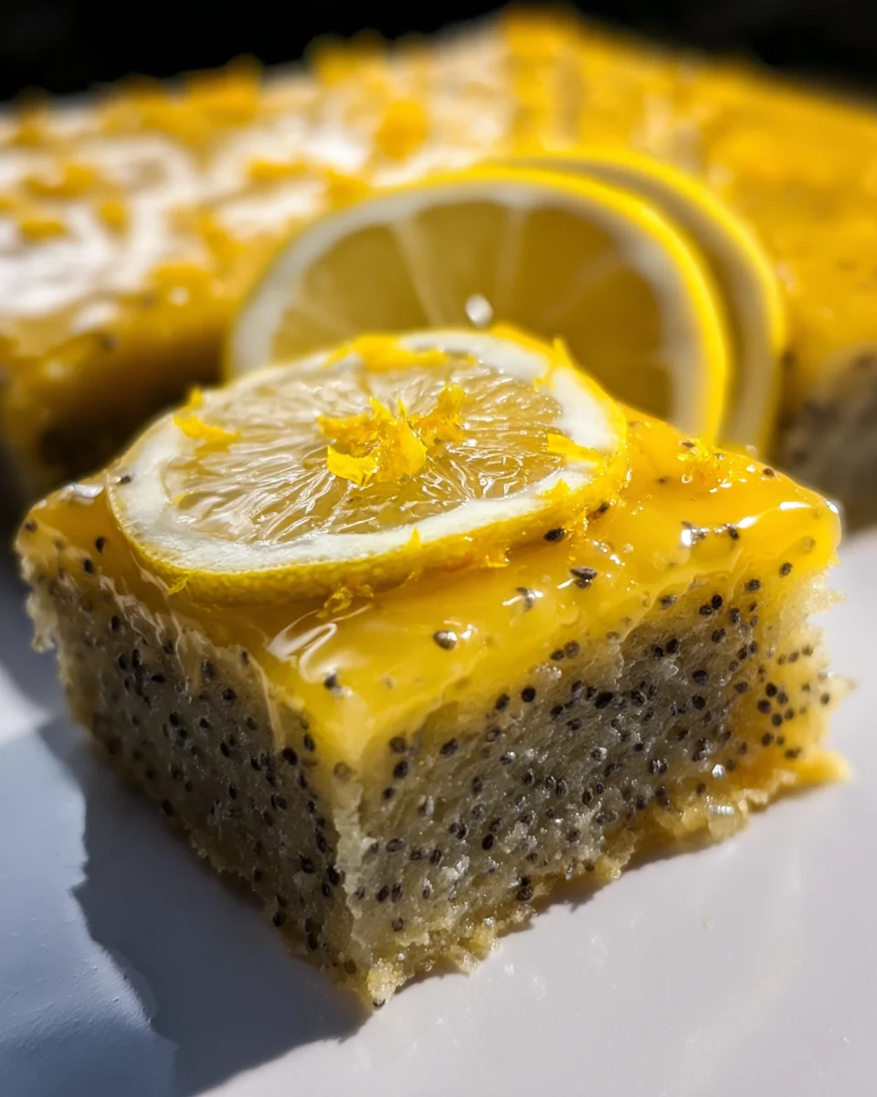 Glazed Lemon Poppy Seed Bars