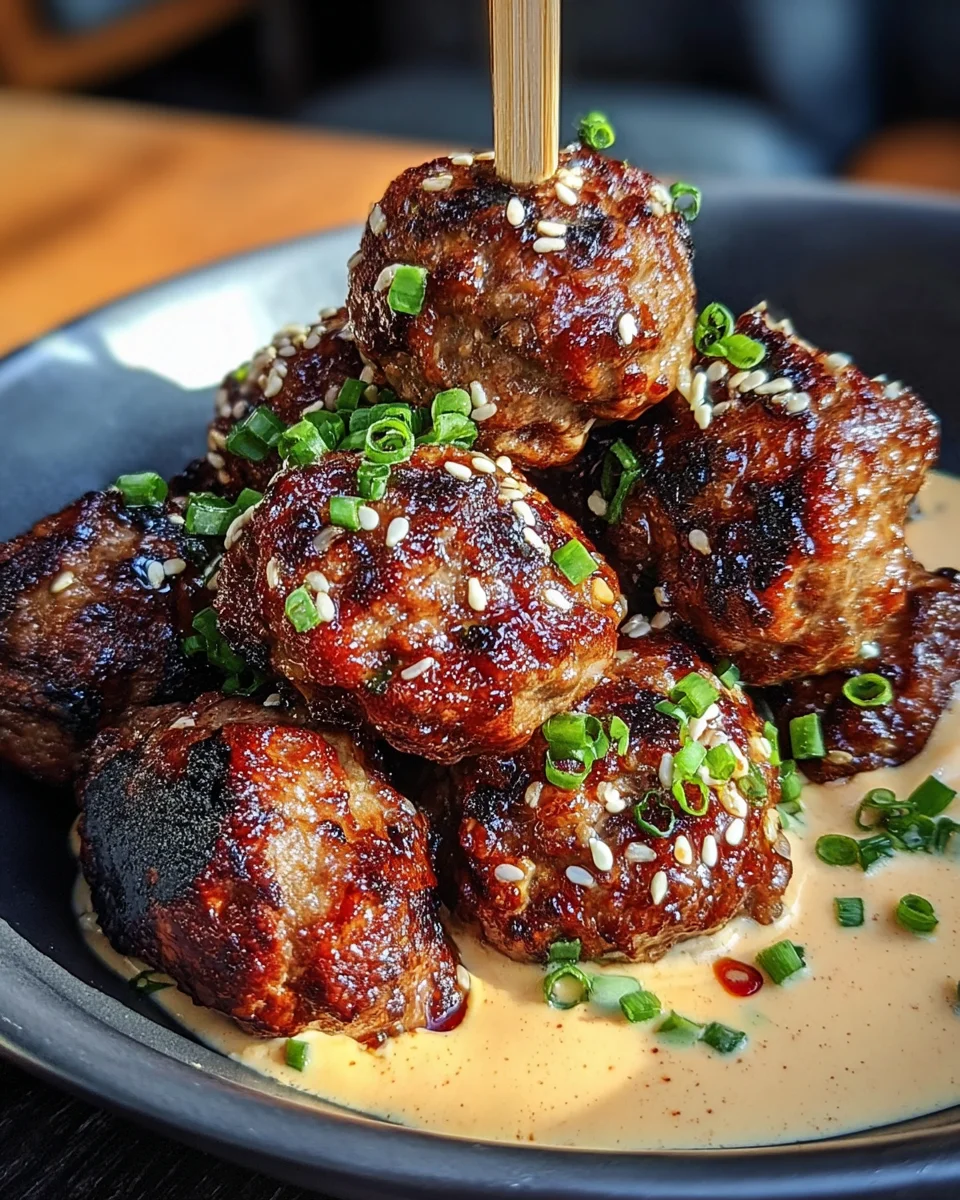 Korean BBQ Meatballs with Spicy Mayo Dip 38 Korean