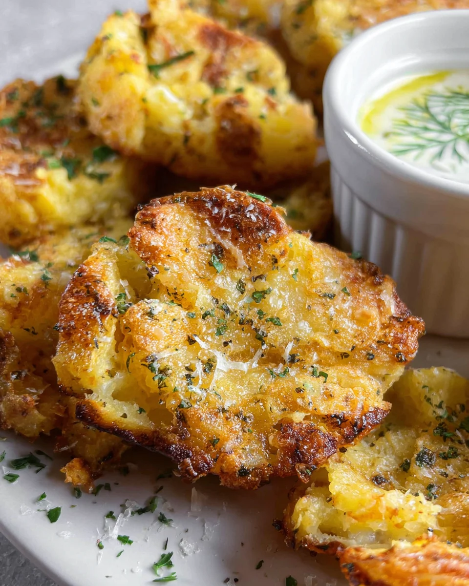Parmesan Smashed Potatoes 17 Parmesan