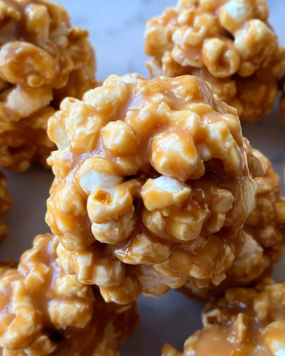 Peanut Butter Popcorn Balls