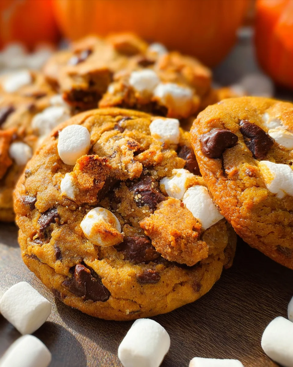 Pumpkin S'mores Cookies